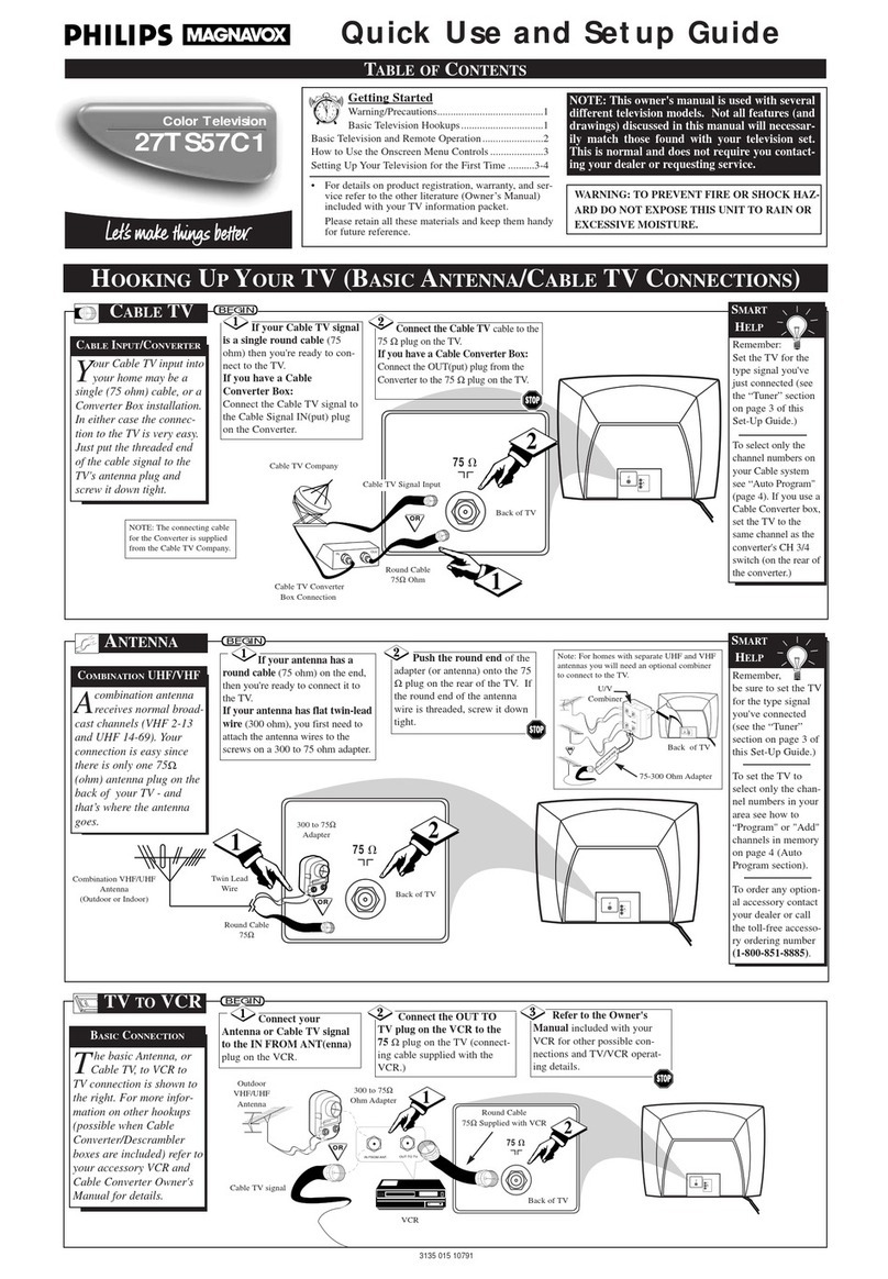 Philips MAGNAVOX 27TS57C1 User manual Philips MAGNAVOX 27TS57C1 User manual