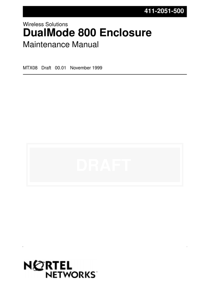 Nortel DualMode 800 Maintenance manual