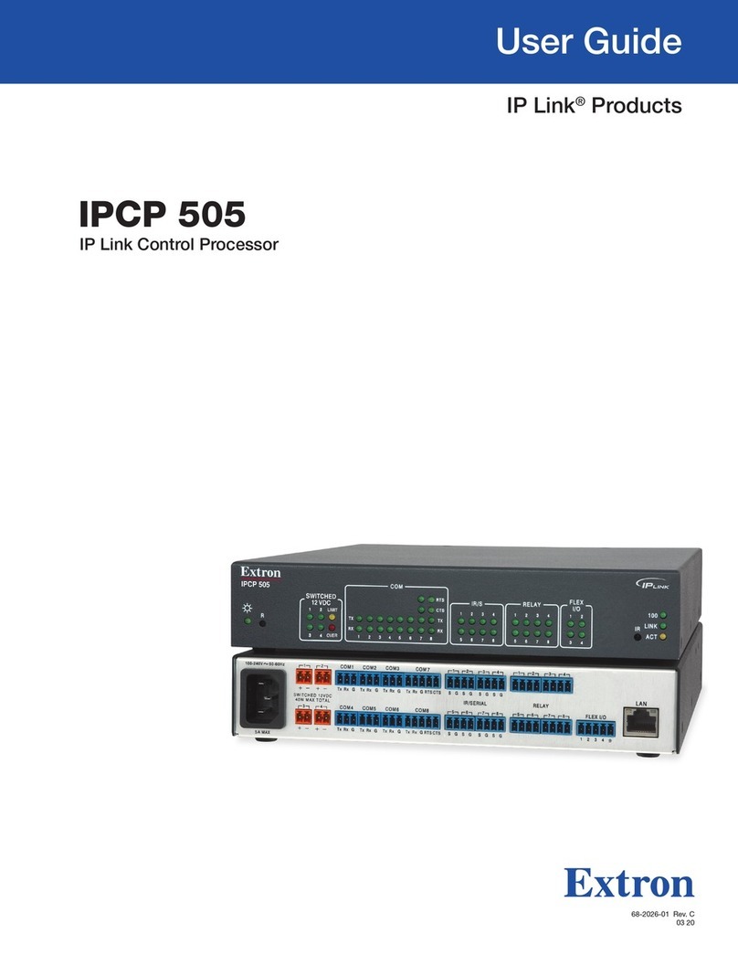 Extron electronics IPCP 505 user guide