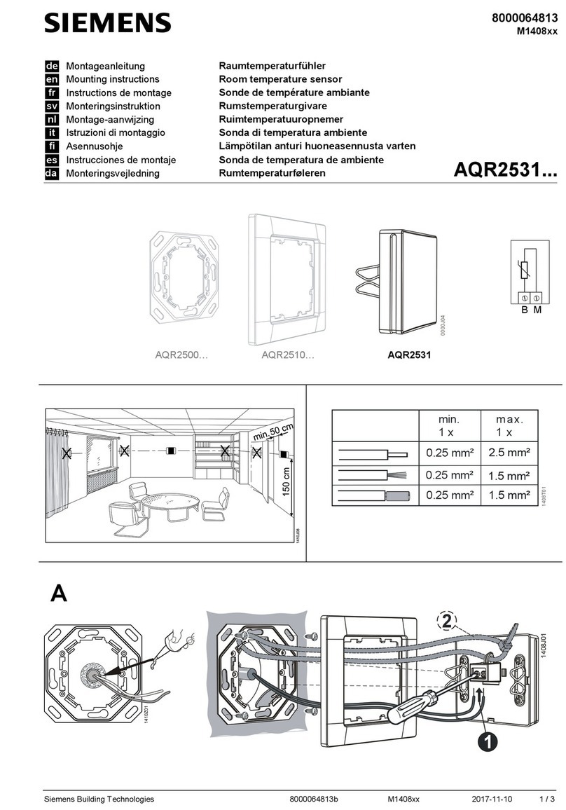 Siemens AQR2531 Series Mounting instructions