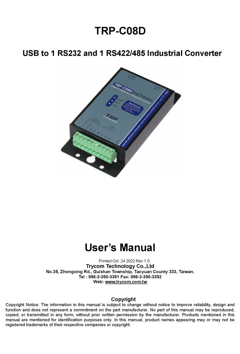 Trycom Technology TRP-C08D User manual Trycom Technology TRP-C08D User manual