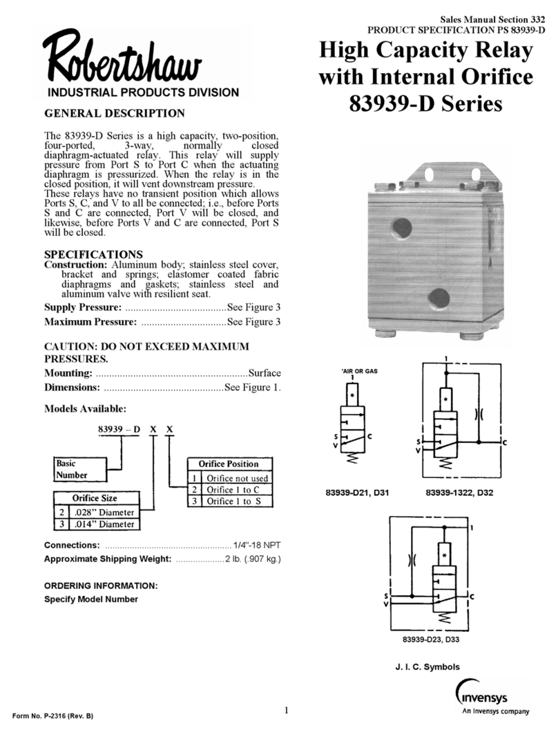 Robertshaw 83939-D Series manual