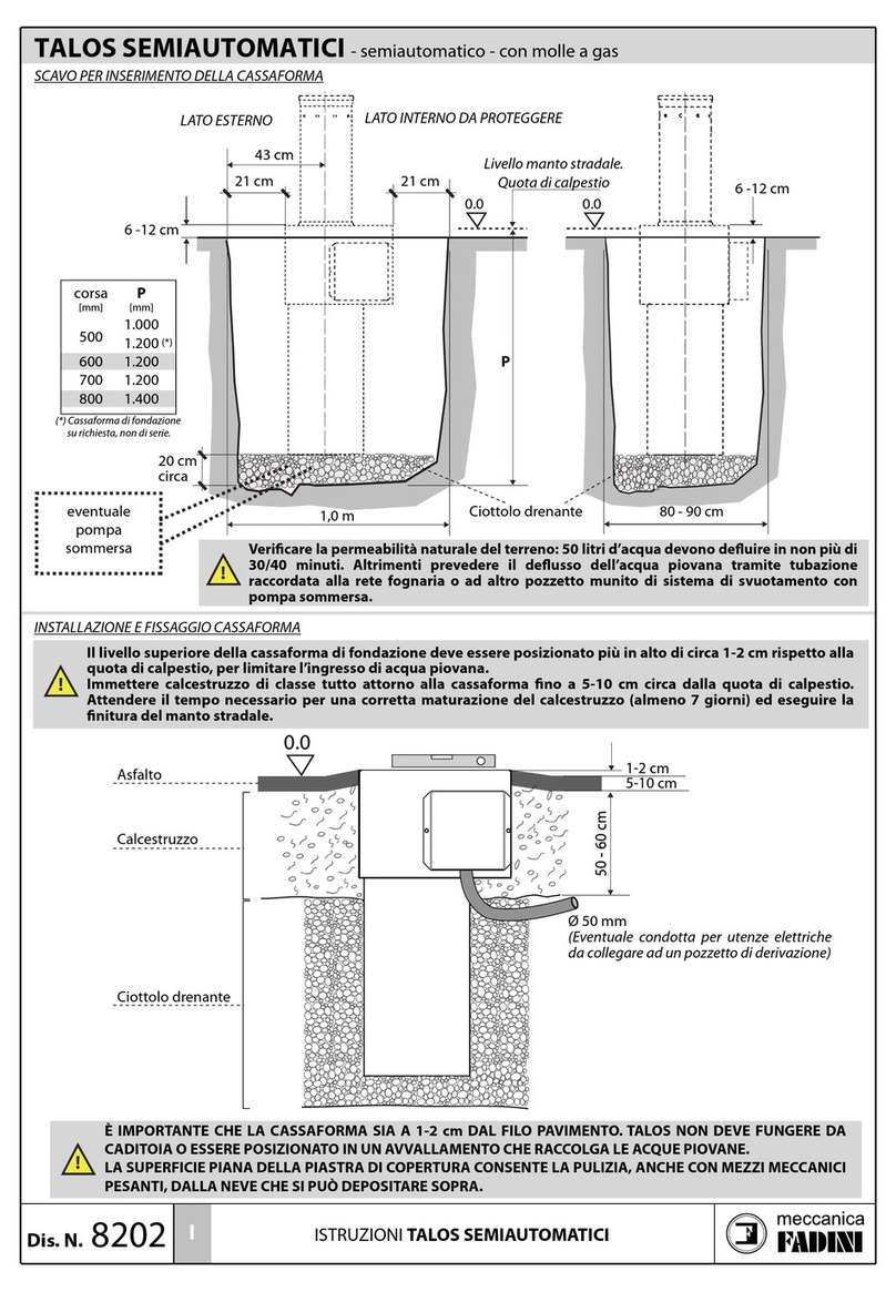 fadini SEMIAUTOMATIC TALOS instructions