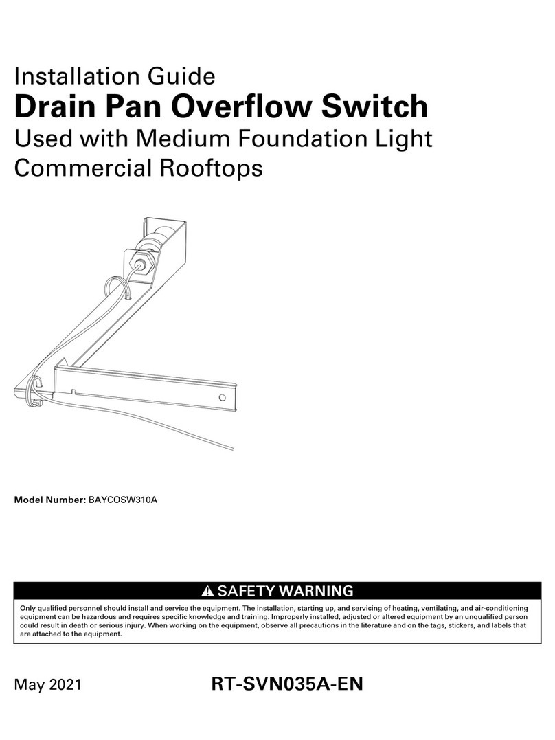 Trane Technologies BAYCOSW310A installation guide Trane Technologies BAYCOSW310A installation guide
