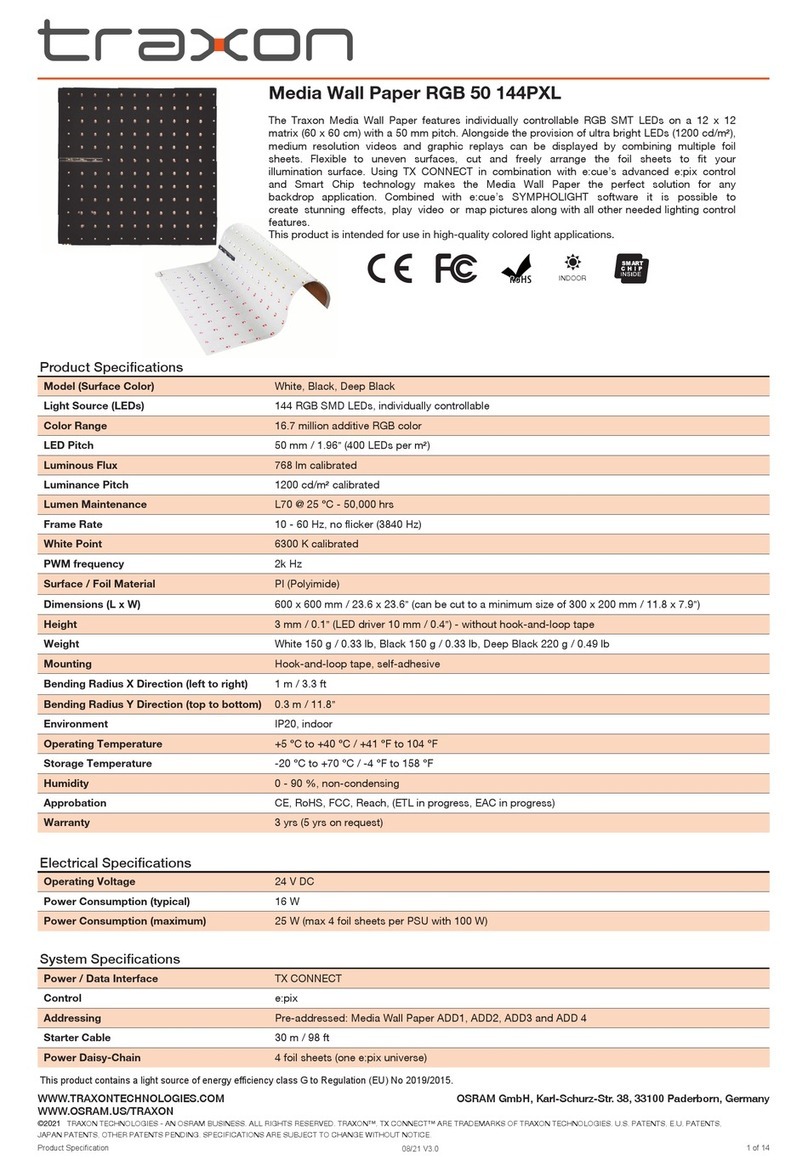 Traxon RGB 50 144PXL User manual
