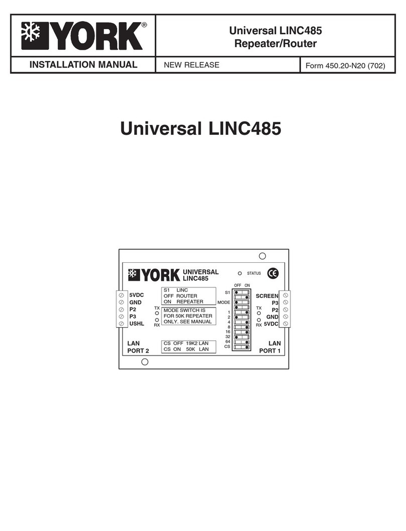 York Universal LINC485 installation manual