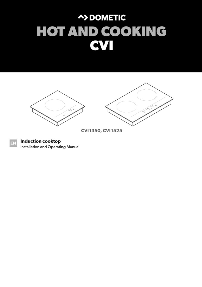 Dometic Hot and Cooking CVI1350 Installation and operating manual