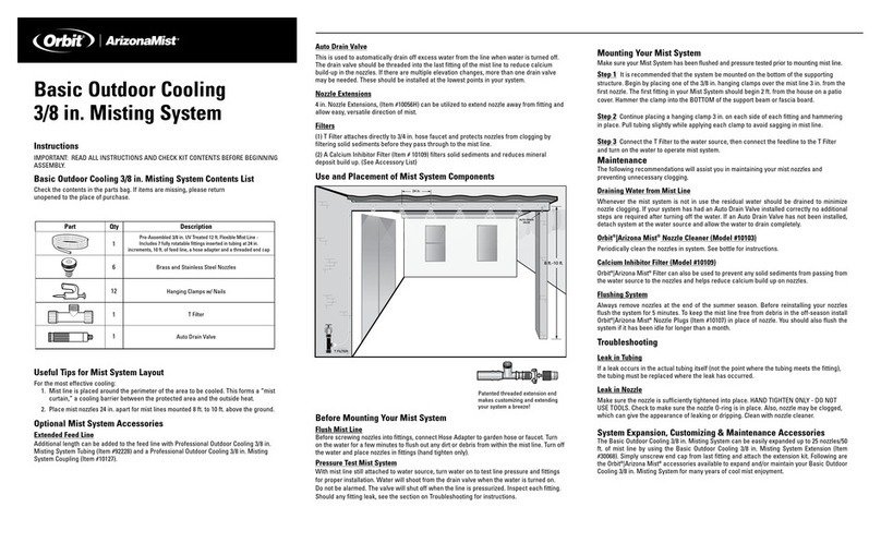 Orbit ArizonaMist 20030 User manual Orbit ArizonaMist 20030 User manual