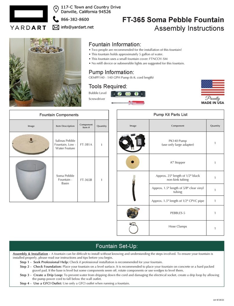 YARDART Soma Pebble FT-365 User manual