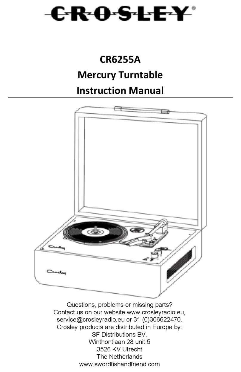 Crosley CR6255A instruction manual