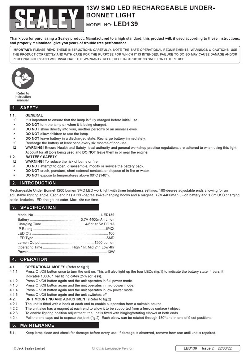 Sealey LED139 User manual