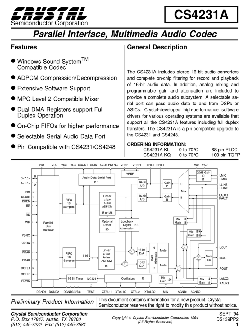 Crystal CS4231A manual