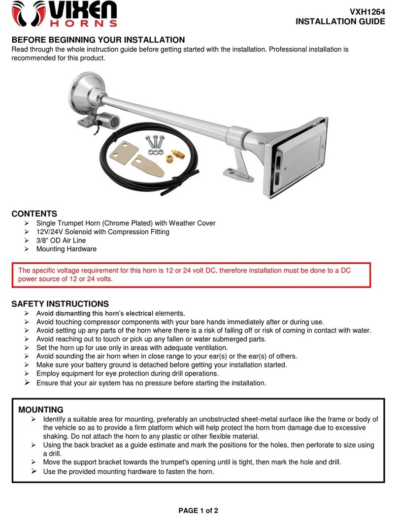 Vixen Horns VXH1264 User manual
