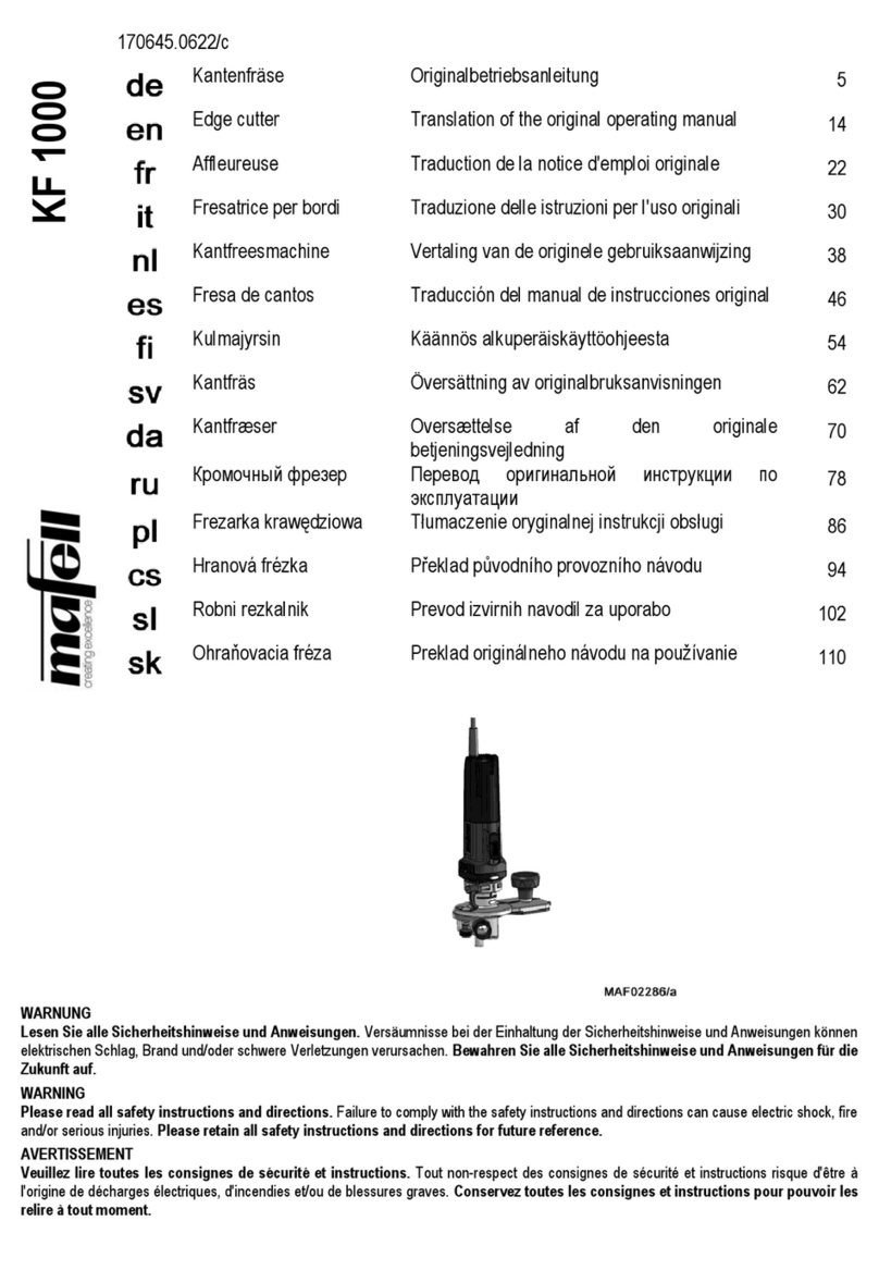 Mafell KF 1000 Translation of the original operating manual