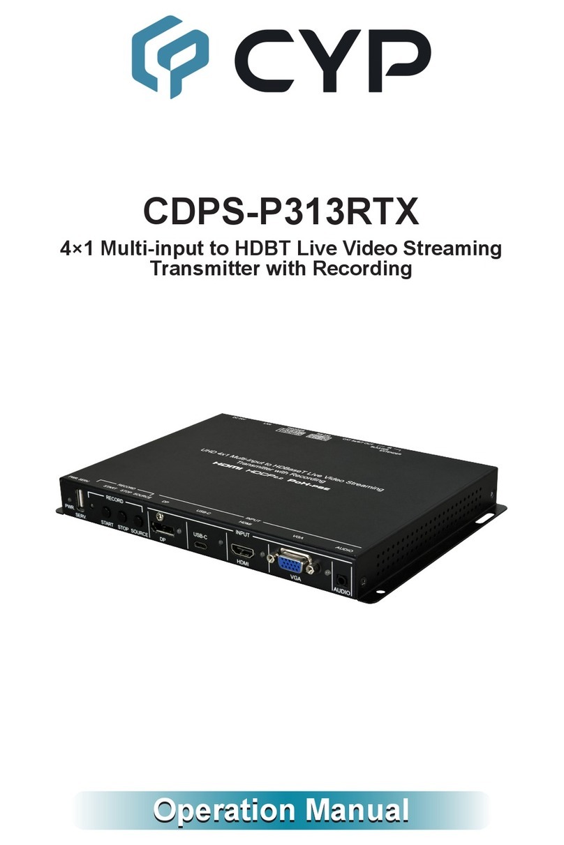 CYP CDPS-P313RTX Operation manual
