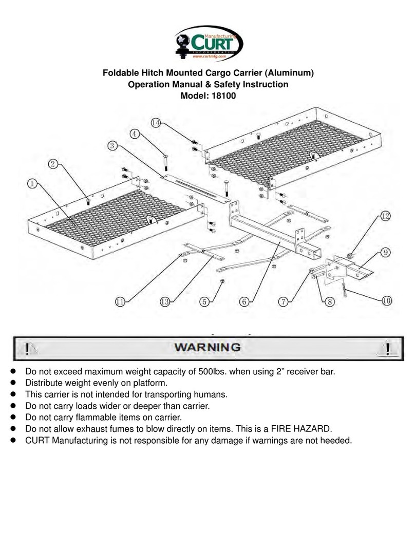 Curt Manufacturing 18100 Operation manual & safety instructions