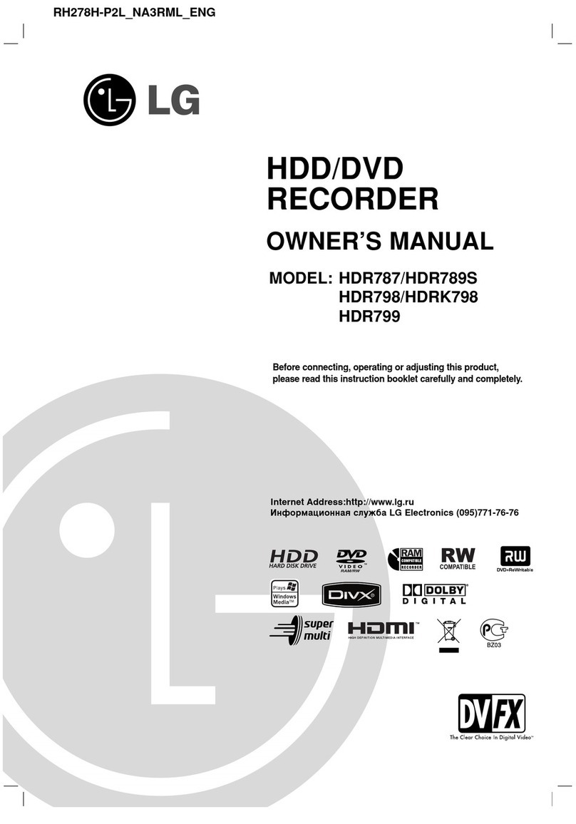 LG HDR799 User manual