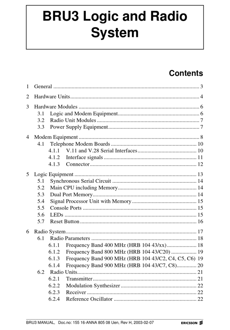 Ericsson MOBITEX BRU3 User manual