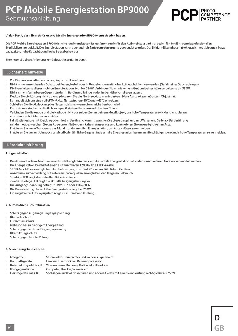 PCP BP9000 instruction manual