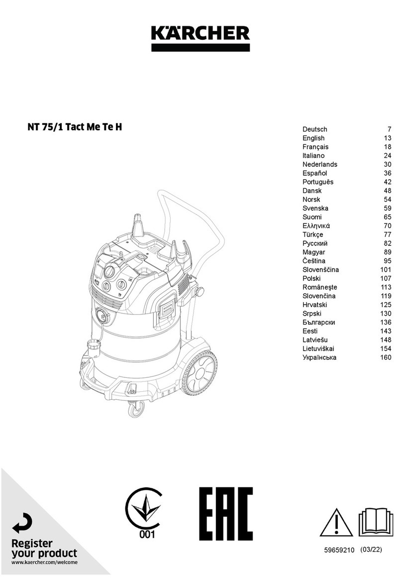 Kärcher NT 75/1 Tact Me Te H User manual