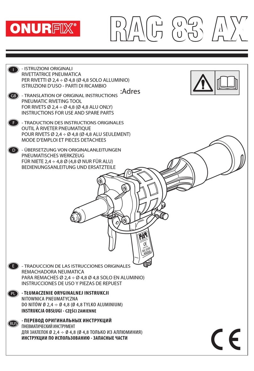 ONURFIX RAC 83 AX instructions