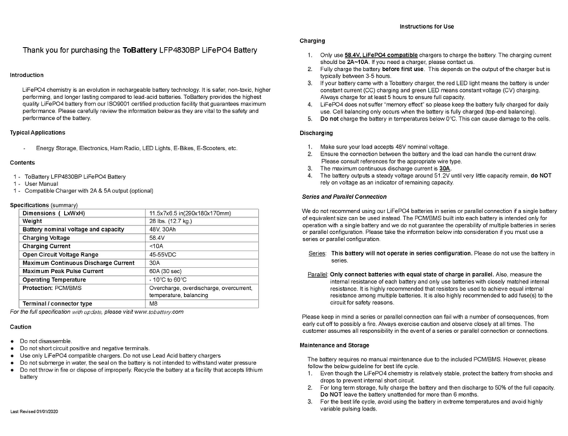ToBattery LFP4830BP Instructions for use