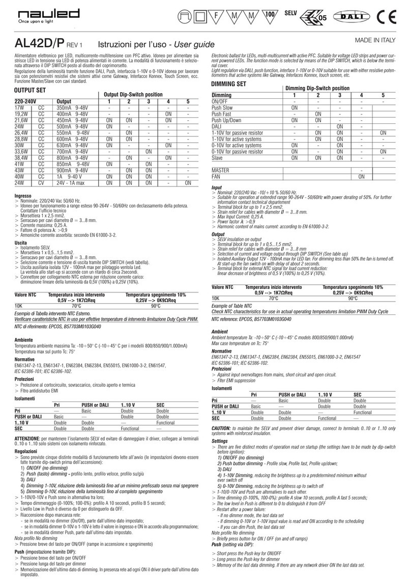 Nauled AL42D/P user guide