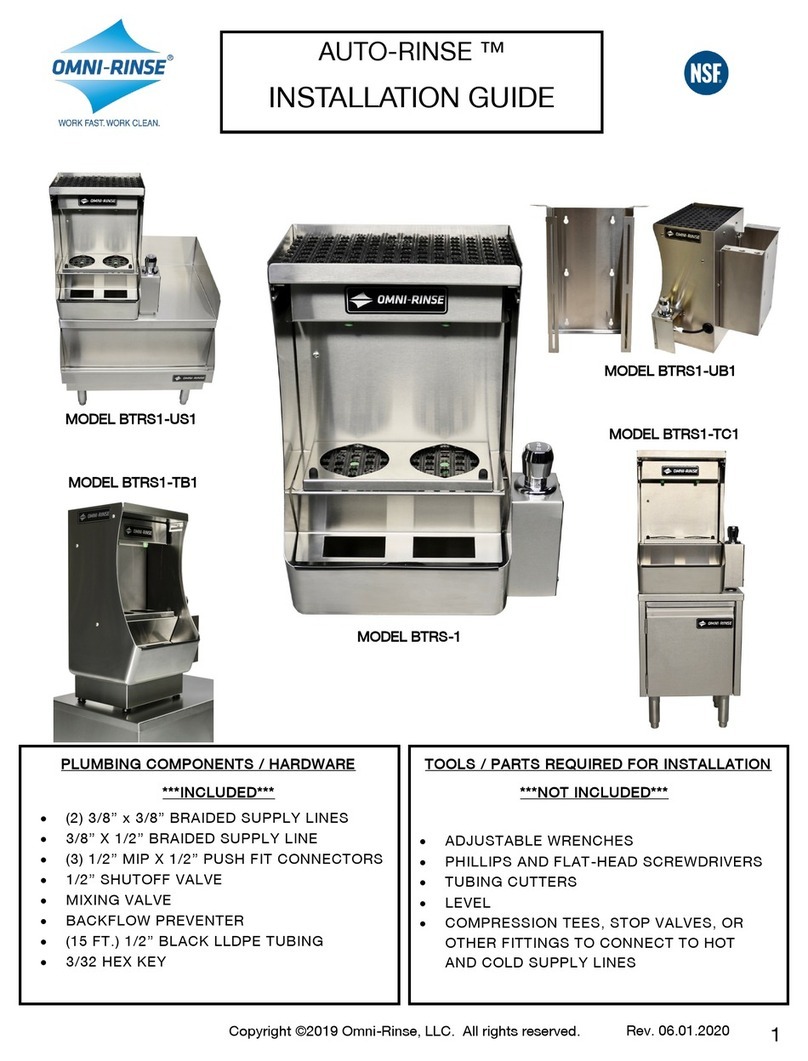 Omni-Rinse AUTO-RINSE BTRS1-US1 installation guide