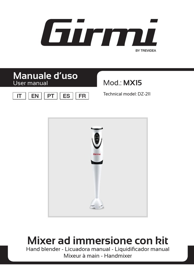 TREVIDEA Girmi MX15 user manual