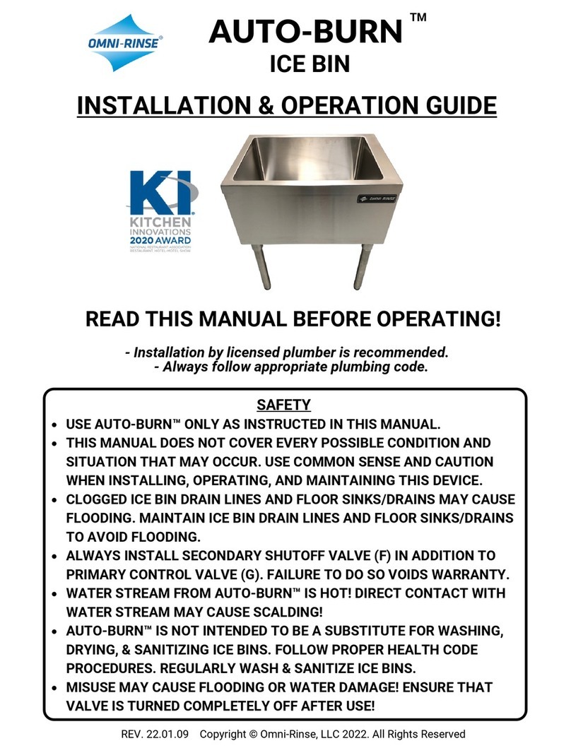 Omni-Rinse AUTO-BURN ICE BIN Installation & operation guide