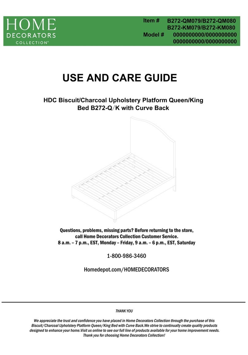 Home Decorators Collection B272-QM079 Use and care guide Home Decorators Collection B272-QM079 Use and care guide