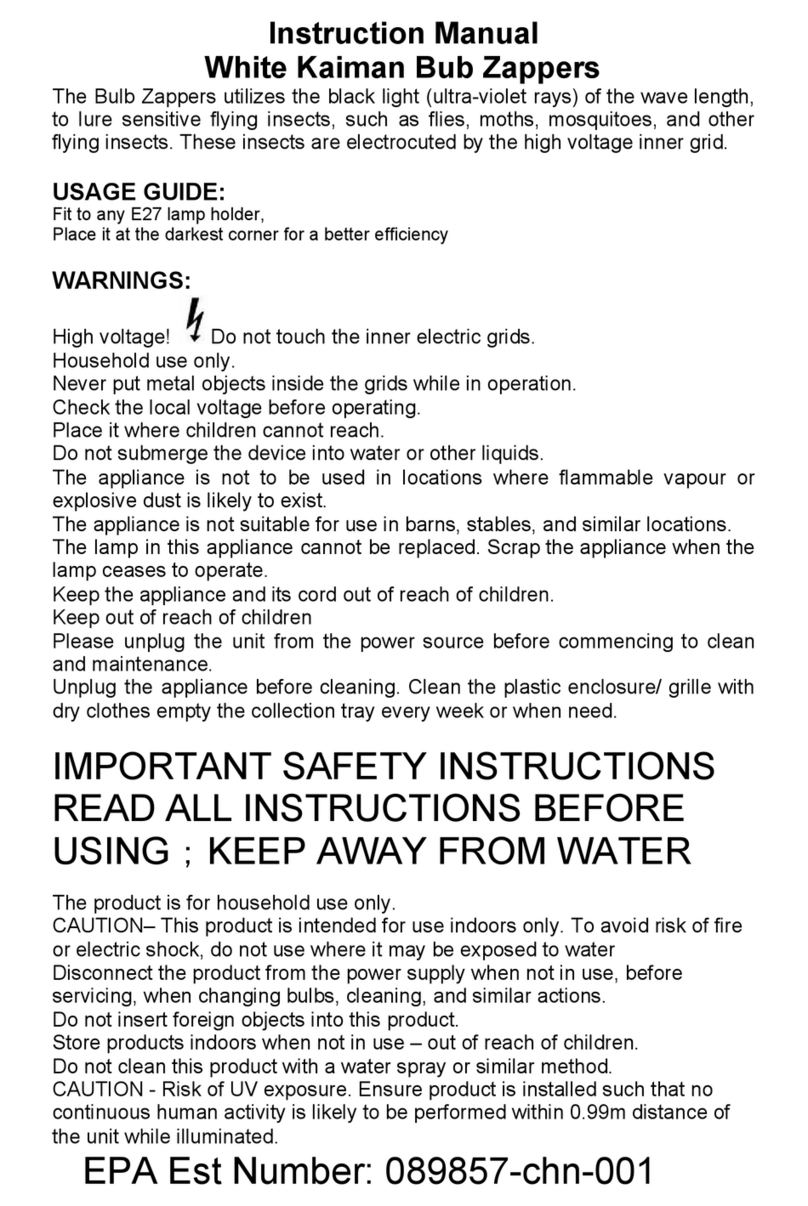 White Kaiman Bulb Zapper instruction manual