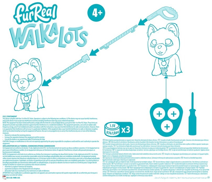 furReal WALKALOTS E5309 instructions