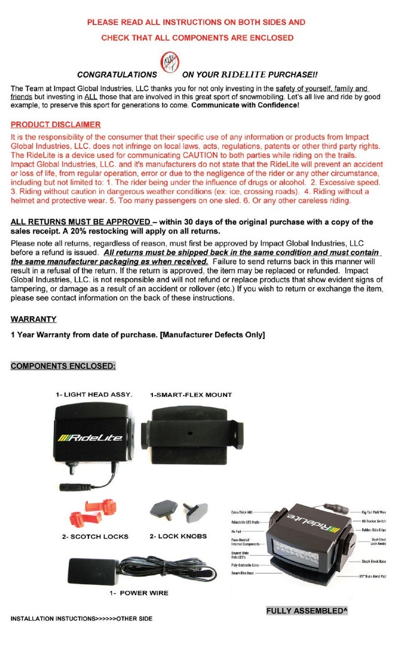 Impact Global Industries RideLite instructions