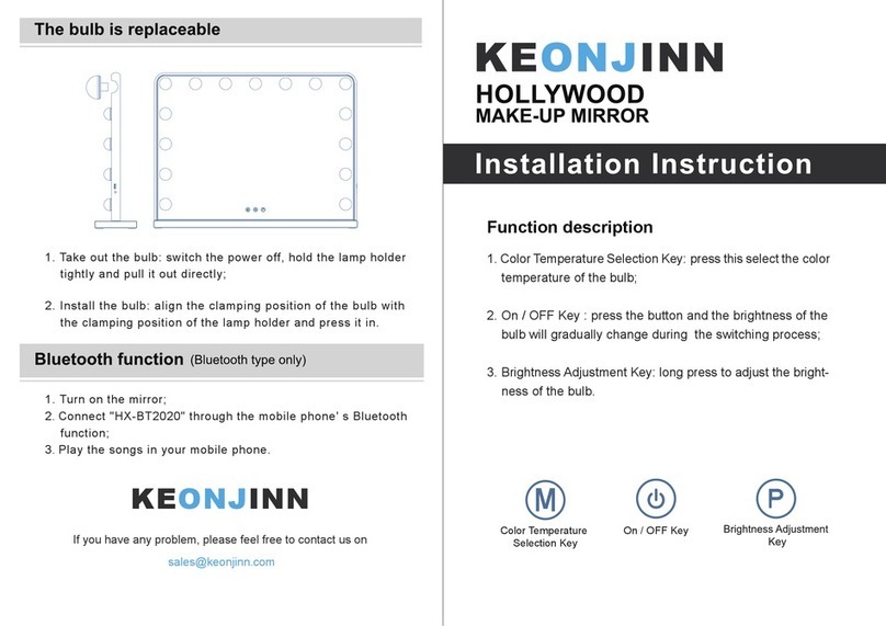 KEONJINN HOLLYWOOD HMM580445 Installation instruction