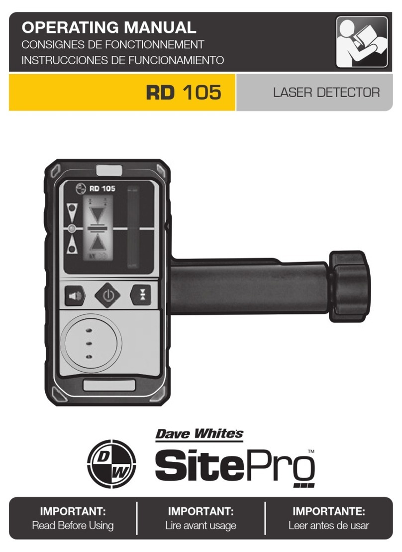 SitePro Dave Whites RD 105 operating manual