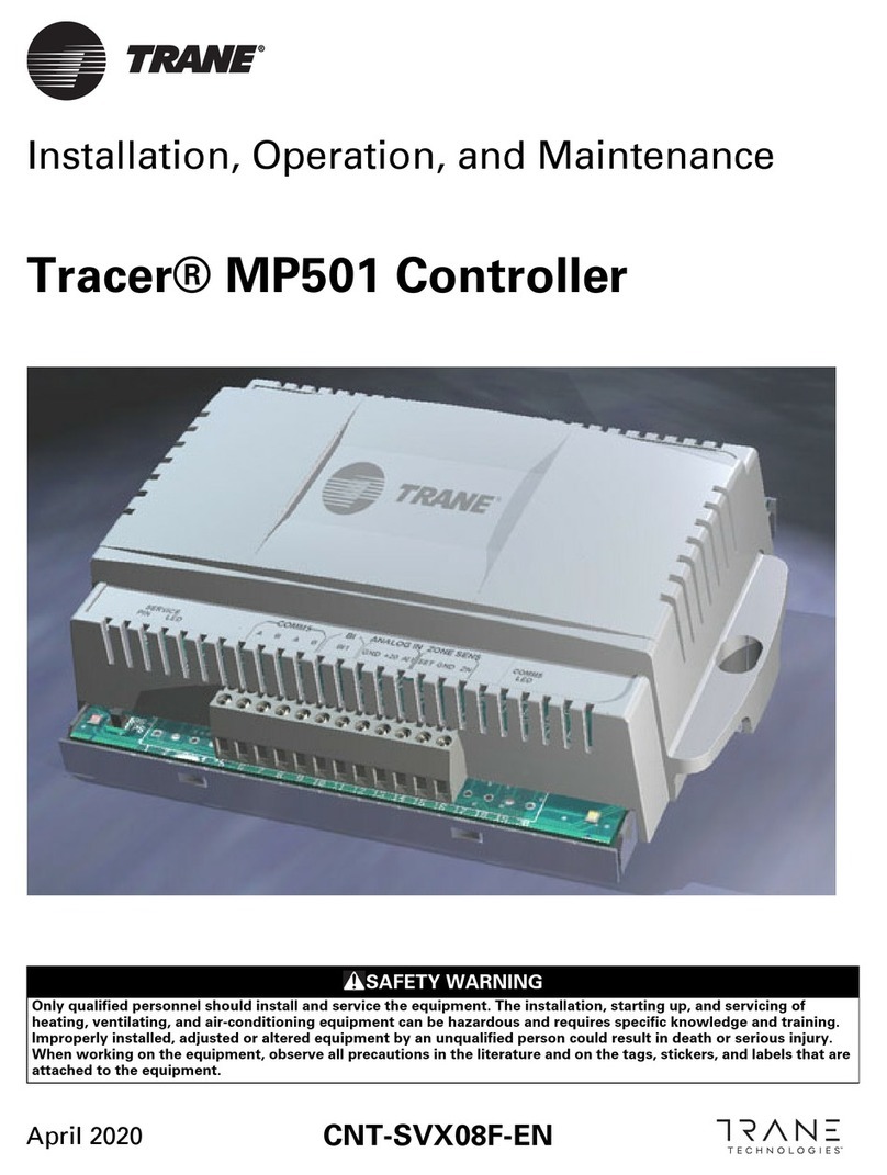 Trane Tracer MP501 Installation, operation and maintenance