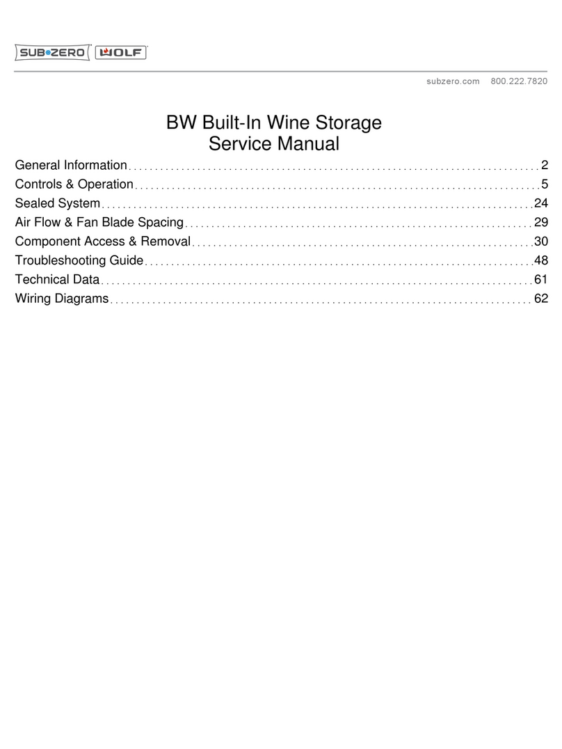 Sub-Zero WOLF BW Series Service manual
