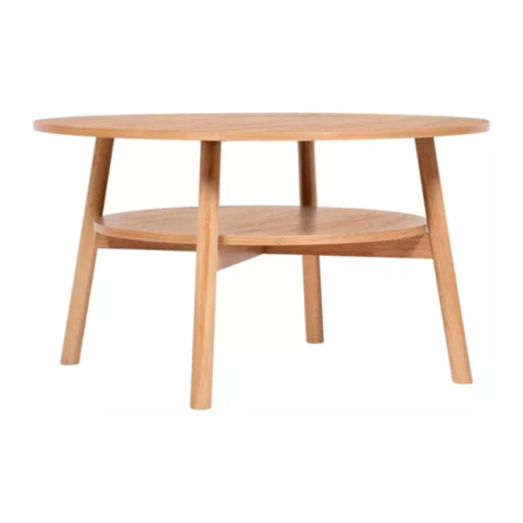 ROOMLIFE SVEIN ROUND COFFEE TABLE Assembly instructions