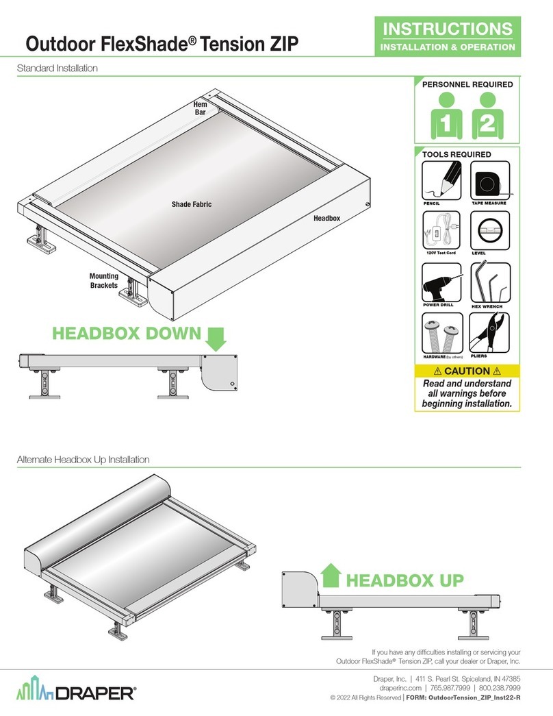 Draper FlexShade Tension ZIP Programming manual