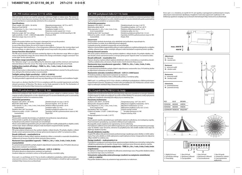 Emos G1110 quick start guide