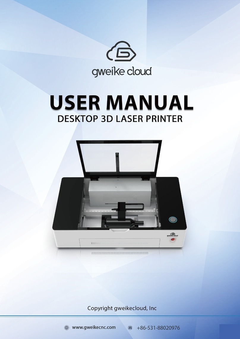 gweike cloud Desktop 3D Laser Printer user manual