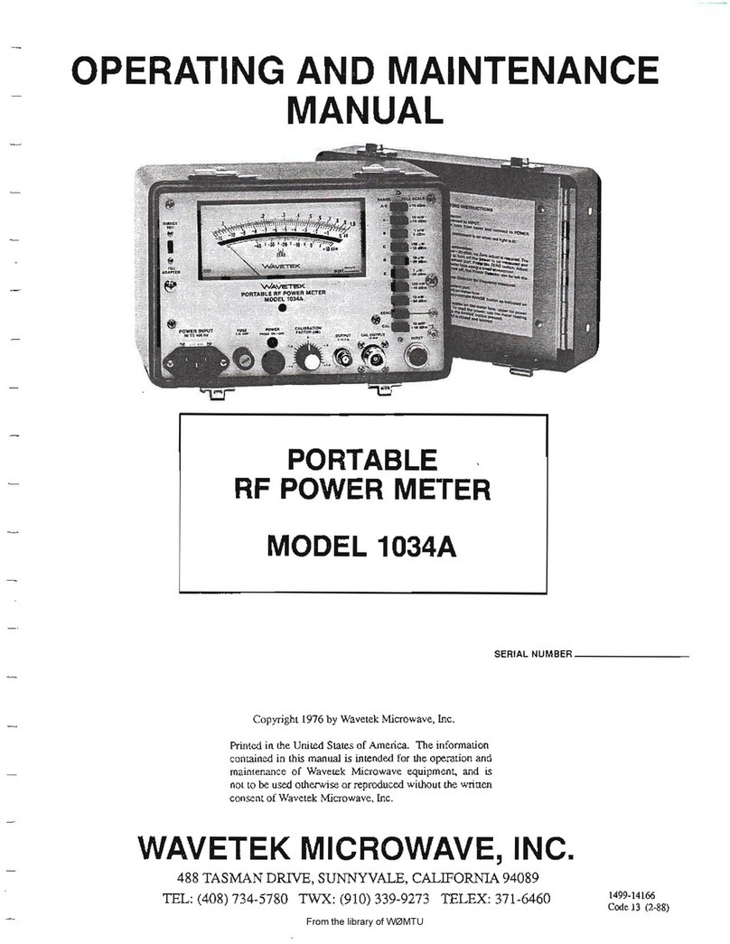 Wavetek 1034A Operating and maintenance manual