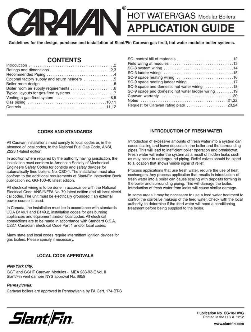 Slant/Fin CARAVAN GGT-600E Application guide Slant/Fin CARAVAN GGT-600E Application guide