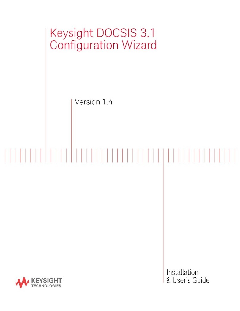 Keysight DOCSIS 3.1 Operation manual