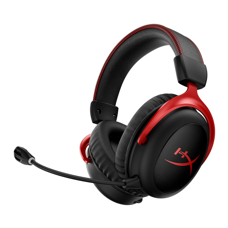 HyperX Cloud II Wireless HHSC2X-BA-RD/G User manual