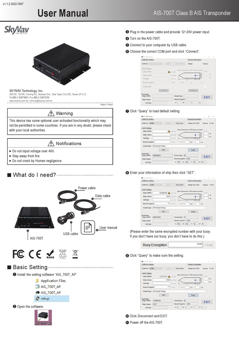 SKYNAV AIS-700T user manual
