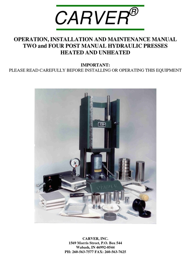 Carver Mini C Operation, installation, and maintenance manual