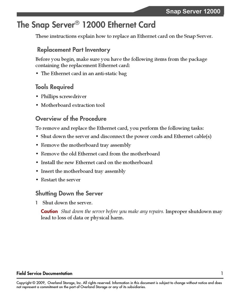 Overland Storage Snap Server 12000 instructions