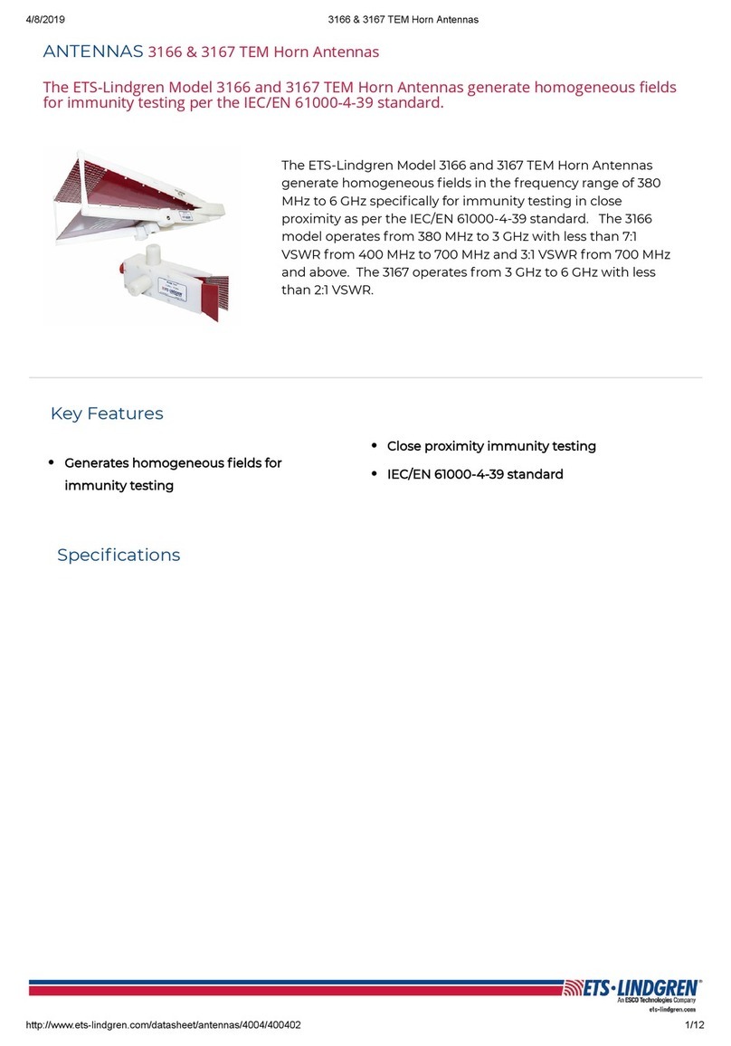 ESCO Technologies ETS Lindgren 3166 manual